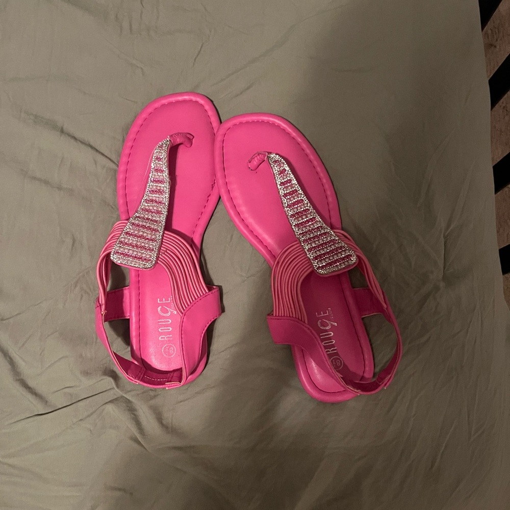 Pink slides , worn a couple times still he times